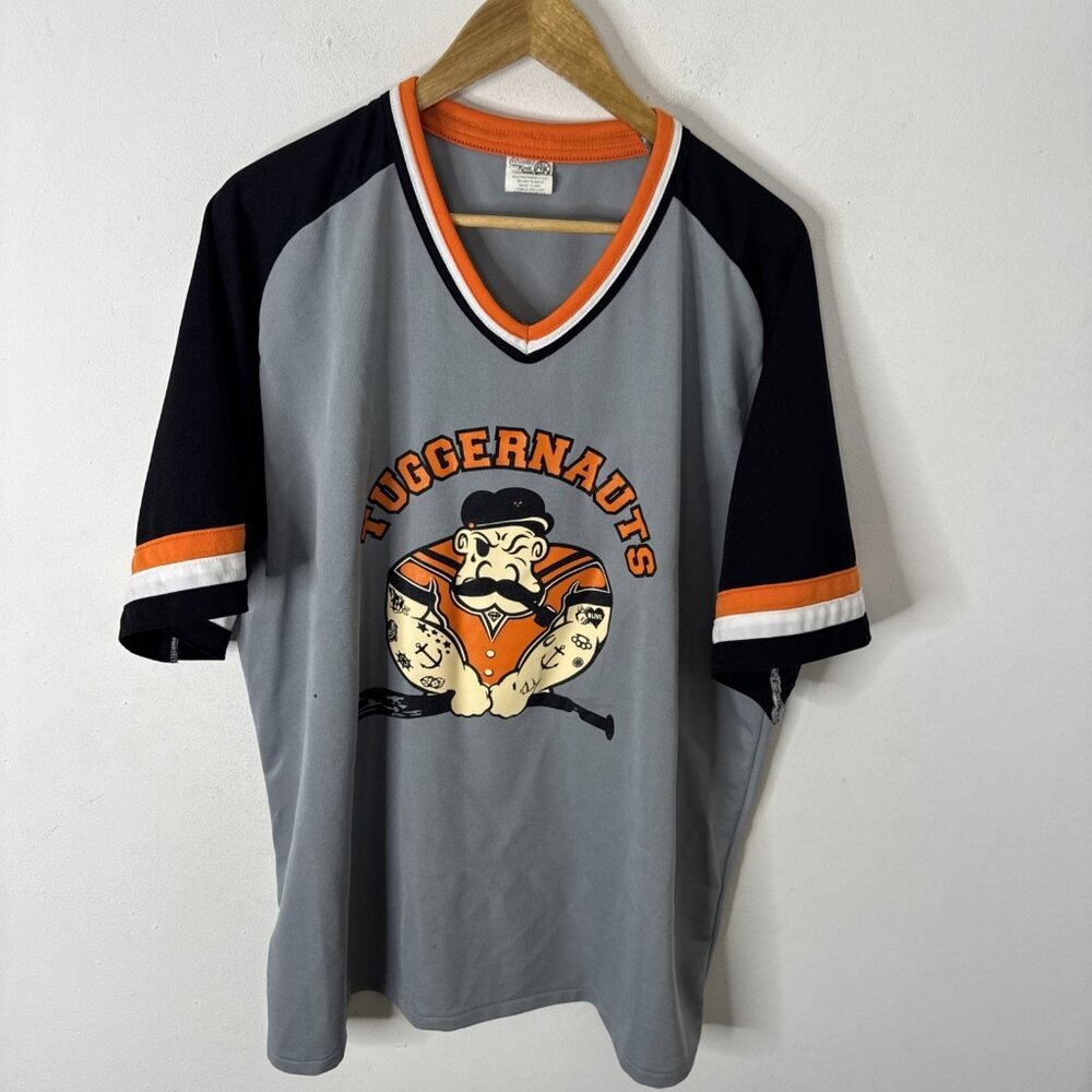 Beer League Baseball Jersey Men‎ XL Tuggernauts Popeye Mariner Funny